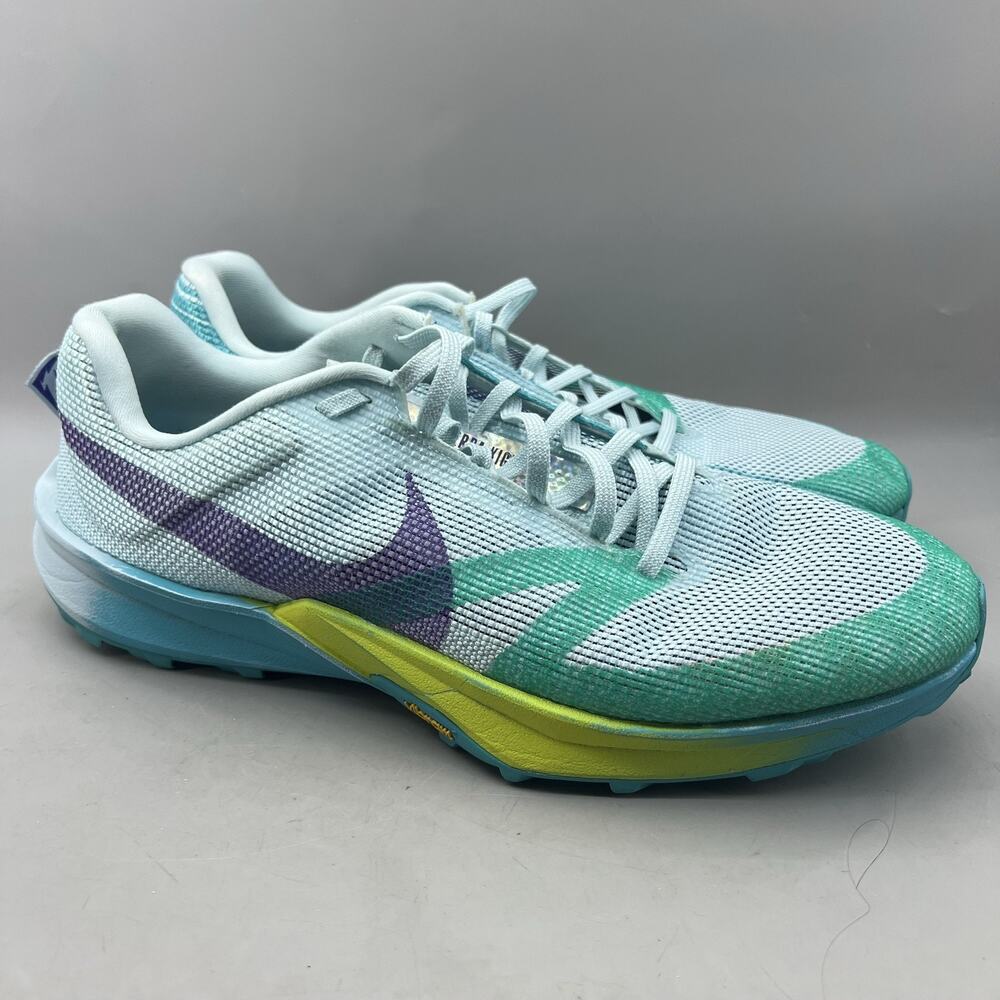 Nike ReactX Terra Kiger 10 Trail Running Shoes Men Size 14 Blue Green Sneakers